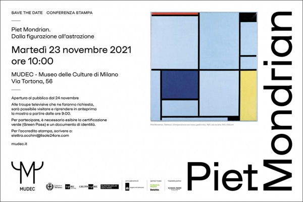 Per la prima volta a Milano una mostra dedicata interamente a Piet Mondrian|||