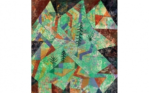 Paesaggio in verde con mura, detto "Costruzione boschiva", 1919|"Con la lampada a gas", 1915|"Roccia artificiale", 1927|||